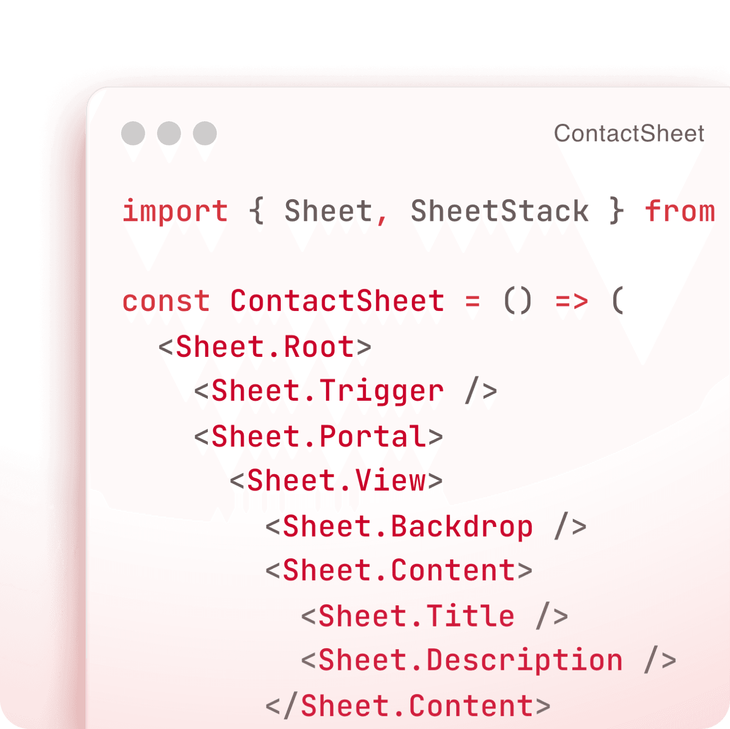 A screenshot of a text editor with Silk components being used